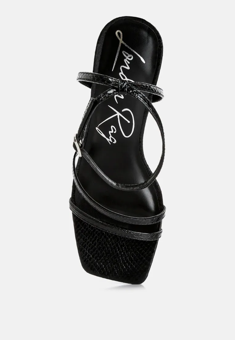 Faux Leather Strappy Sandals By RAG
