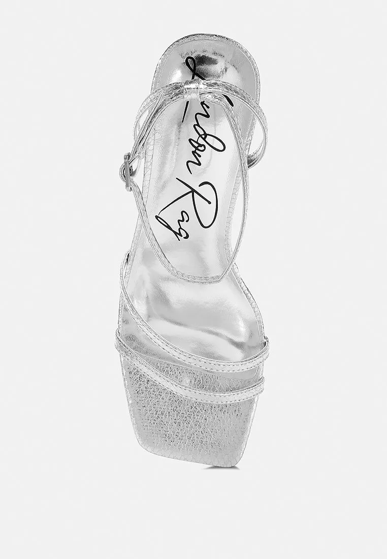 Faux Leather Strappy Sandals By RAG