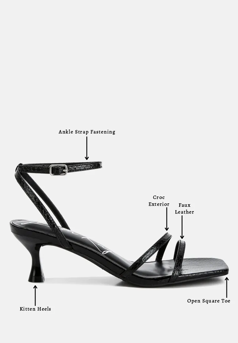 Faux Leather Strappy Sandals By RAG