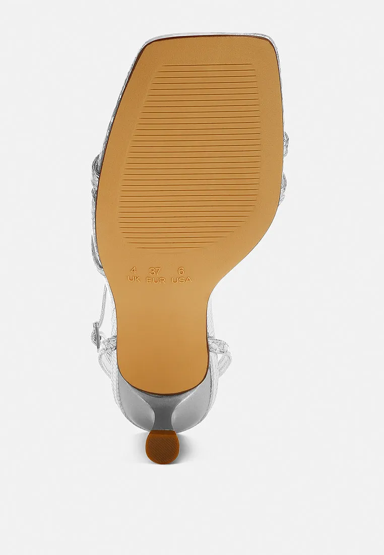Faux Leather Strappy Sandals By RAG
