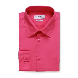 Ferrecci Virgo Fuchsia Regular Fit Dress Shirt