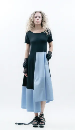 FERT Dress in Black-Blue