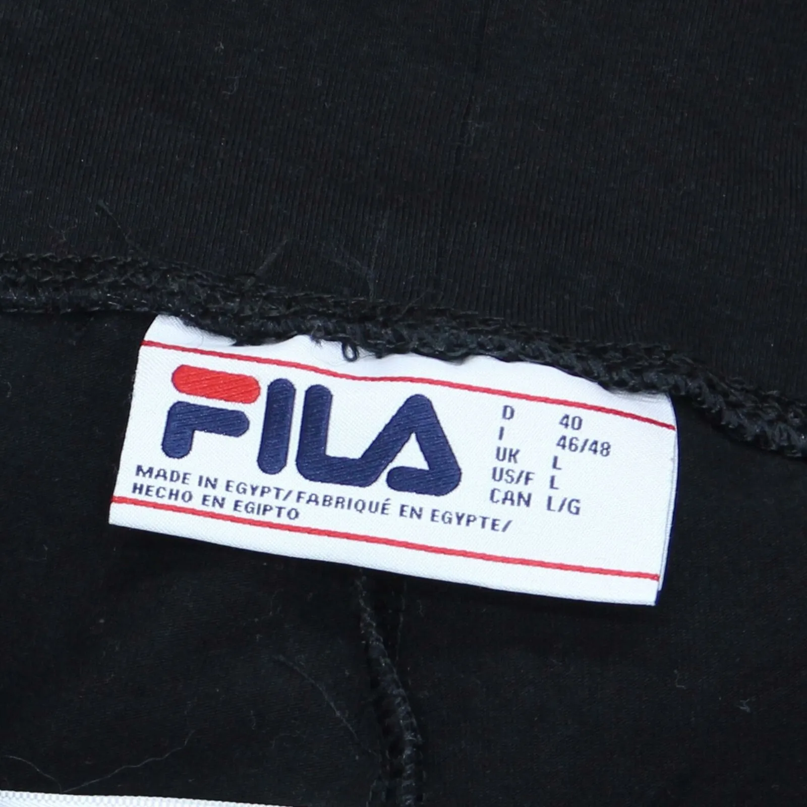 Fila Women's Cotton Blend High Waisted 7/8 Leggings. 1383811 Black Large