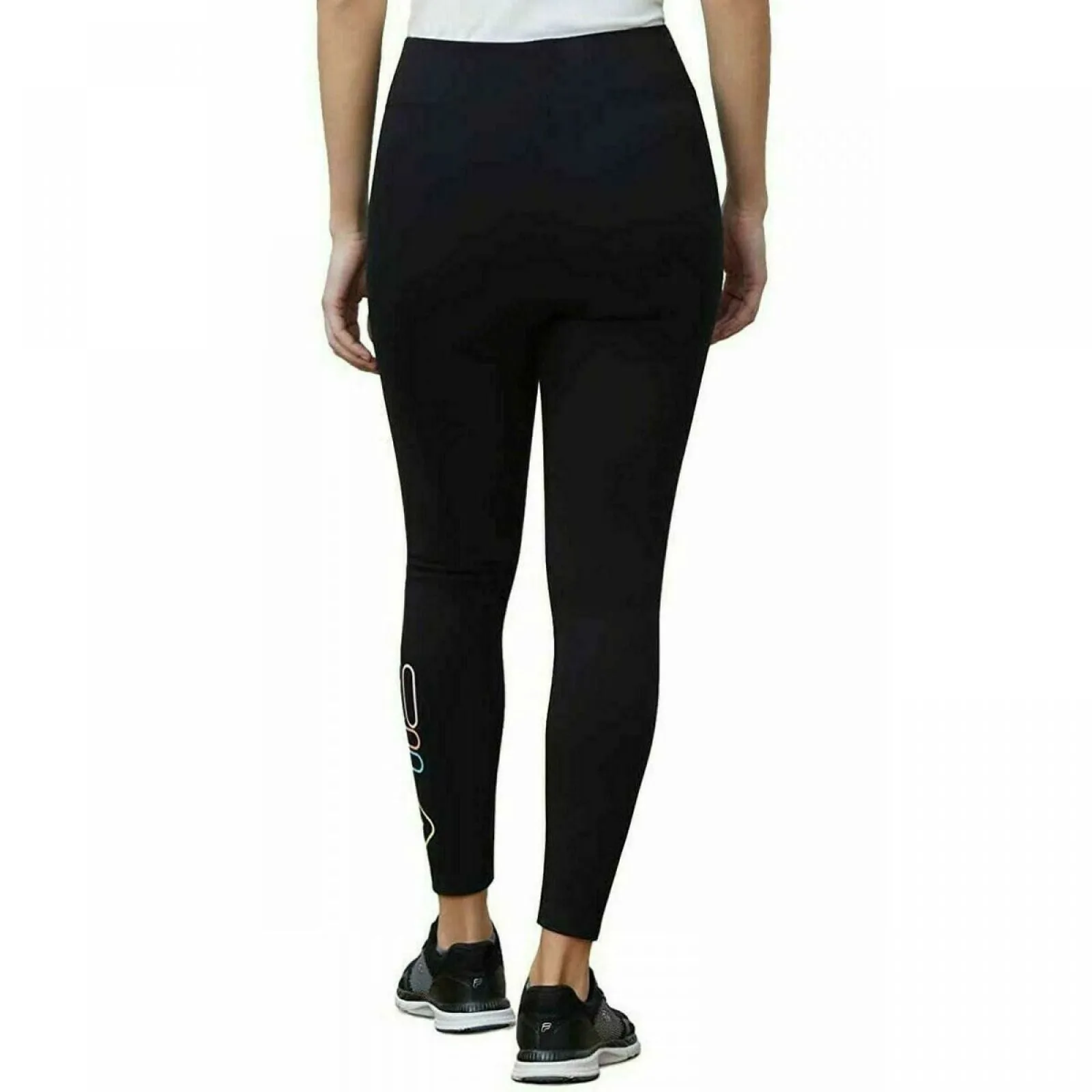 Fila Women's Cotton Blend High Waisted 7/8 Leggings. 1383811 Black Large
