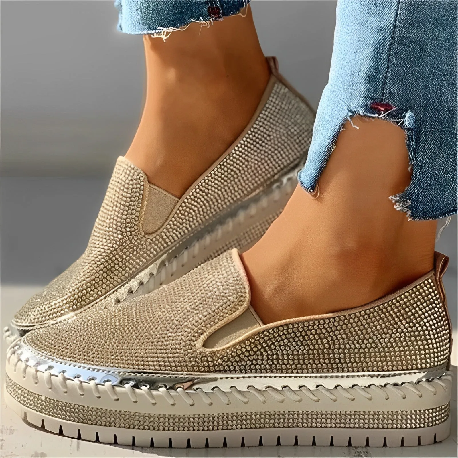 Flor® | Stylish Glittery Party Loafers