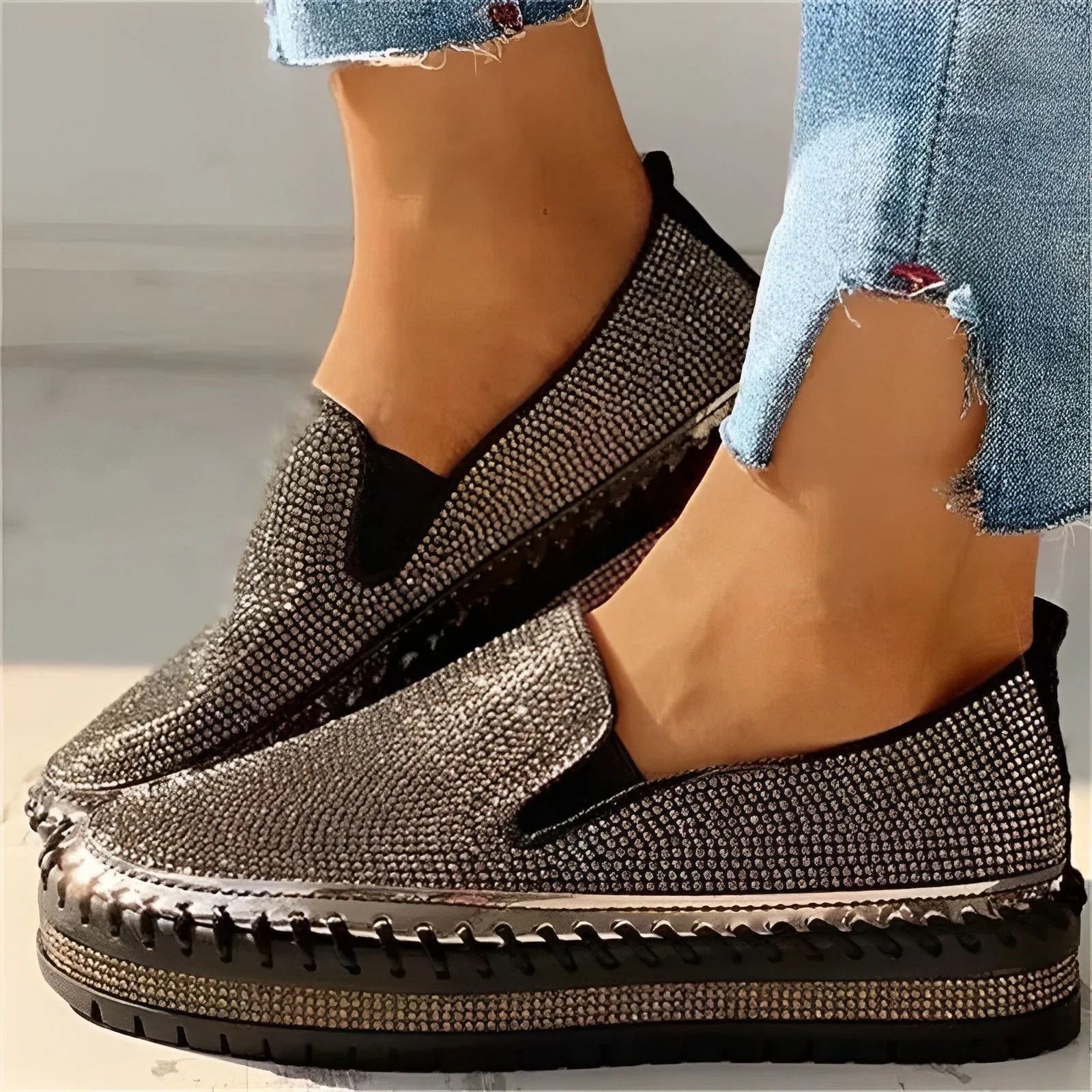 Flor® | Stylish Glittery Party Loafers