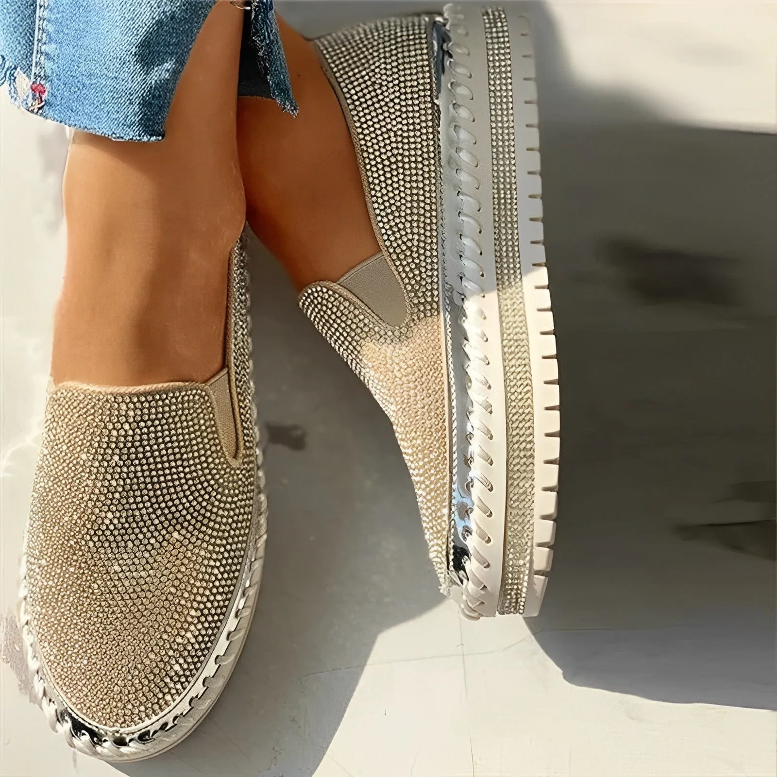 Flor® | Stylish Glittery Party Loafers