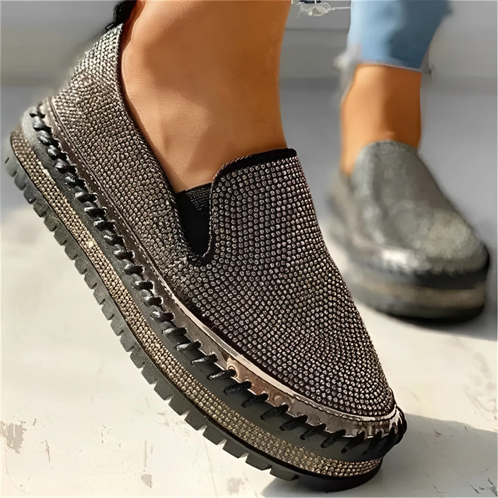 Flor® | Stylish Glittery Party Loafers