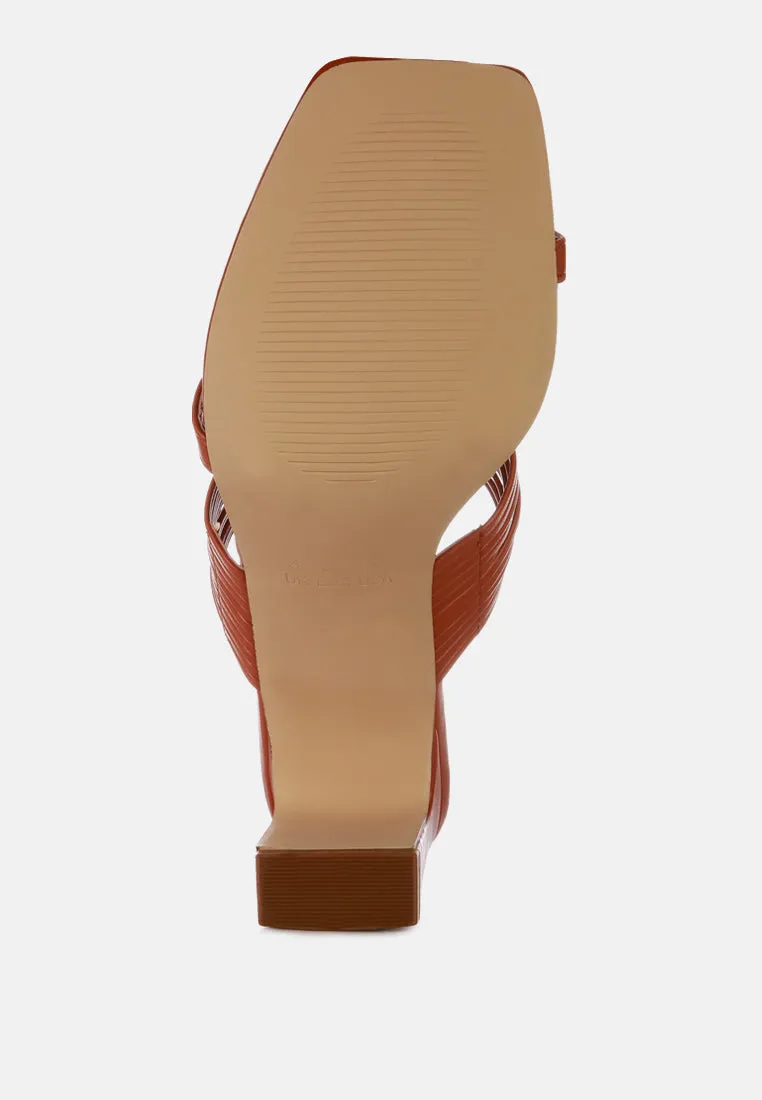 Follow Me Mid Block Heel Sandals By Ruw