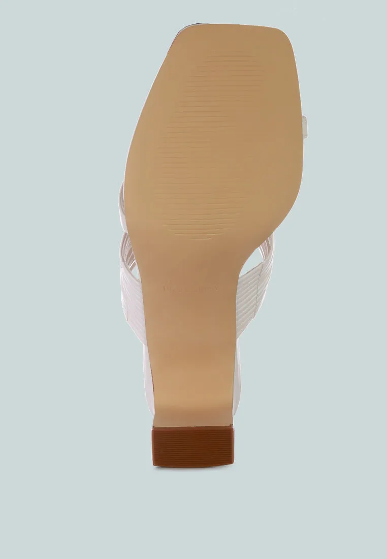 Follow Me Mid Block Heel Sandals By Ruw