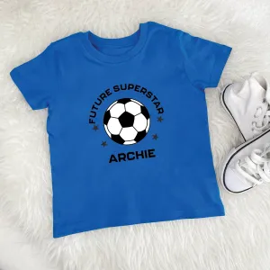 Football Superstar Kid's Personalised Football T Shirt
