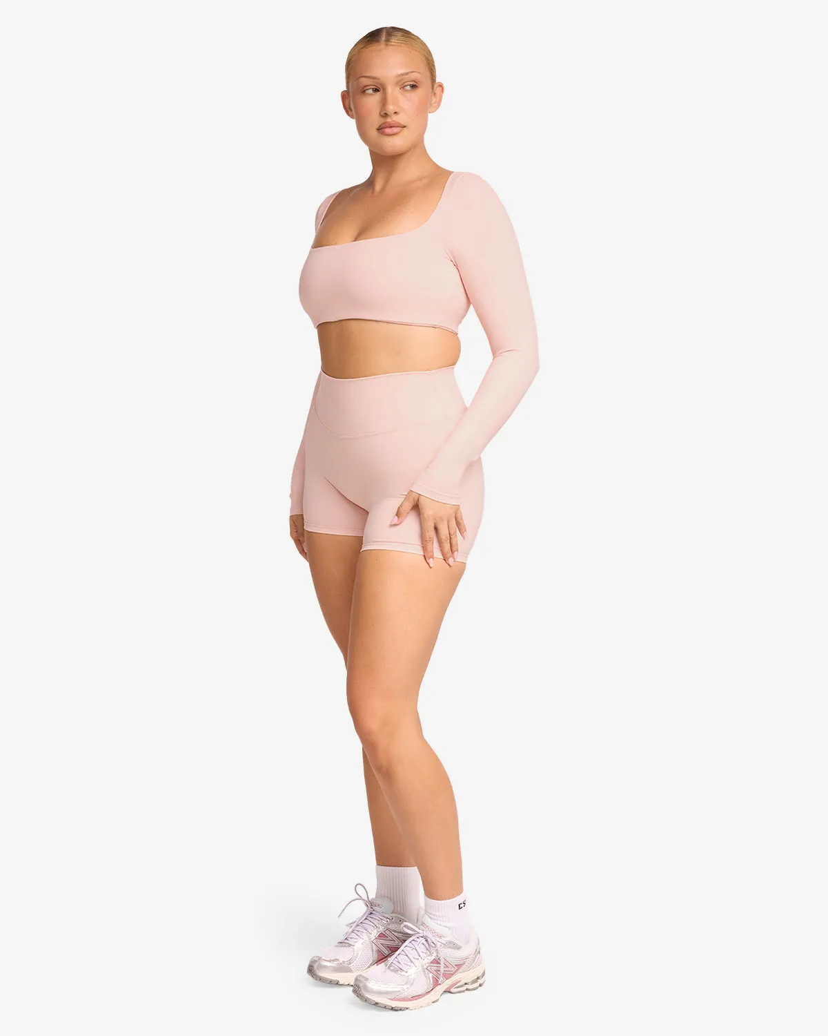 Freedom Scrunch Shorts 4" | Blush