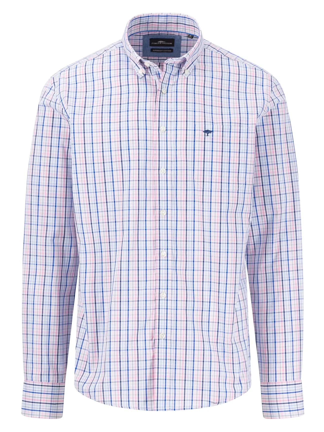 FYNCH HATTON Pure Cotton Checked Shirt - Men's – Peony