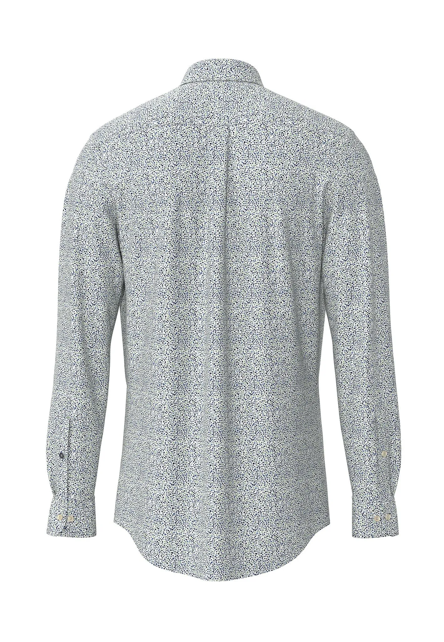 FYNCH HATTON Pure Cotton Shirt - Men's – Minimal Pattern Turf Green