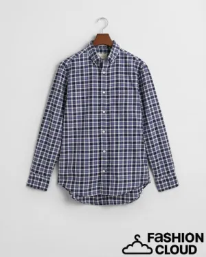 Gant Mens Twill check shirt Sailor Navy