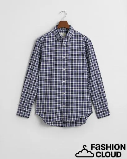 Gant Mens Twill check shirt Sailor Navy