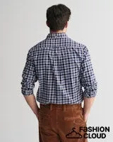 Gant Mens Twill check shirt Sailor Navy