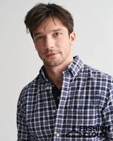 Gant Mens Twill check shirt Sailor Navy