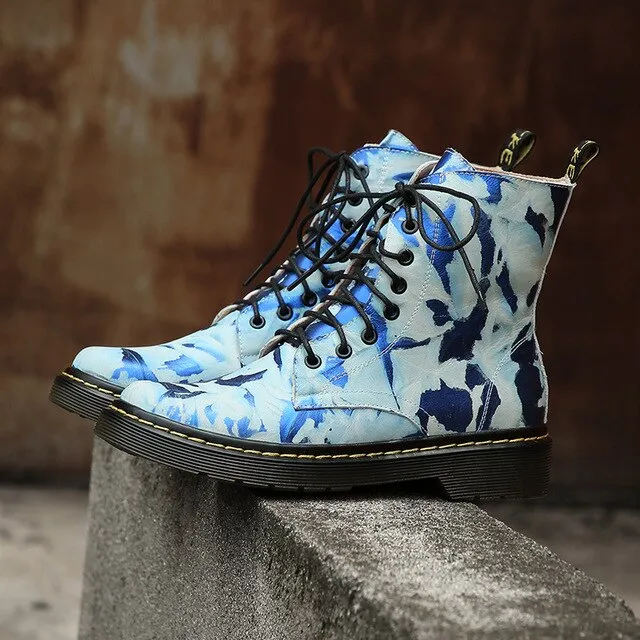 Genuine Leather Women Martin Boot Fashion Winter Warm Shoes Female Motorcycle Ankle Snow Boots for Woman Botas Mujer