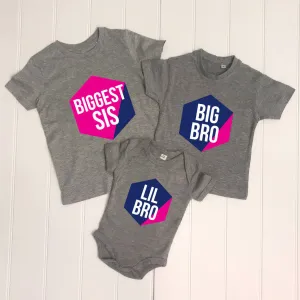 Geometric Biggest Big And Lil Sibling Set