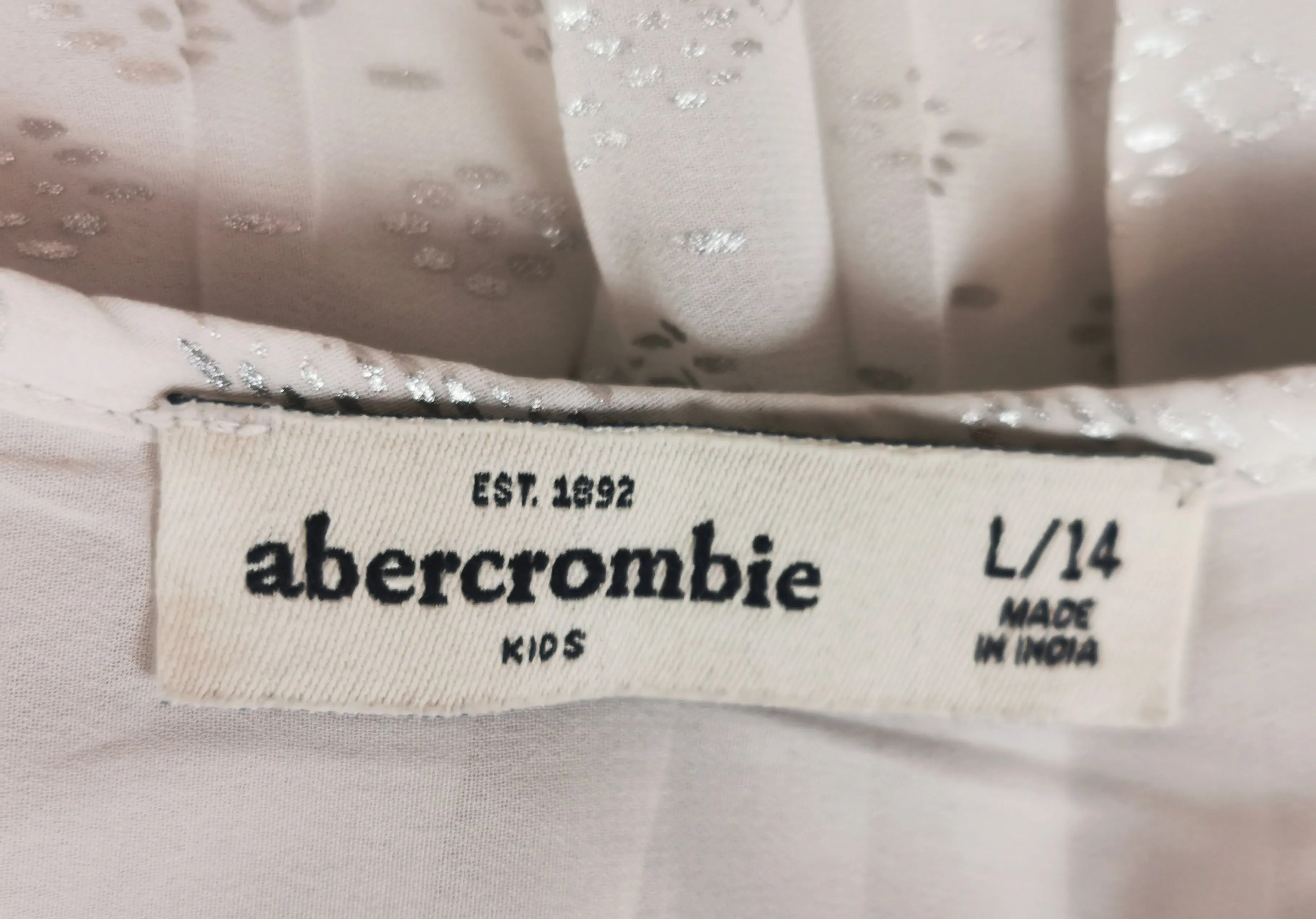 GIRL SIZE LARGE (14 YEARS) - ABERCROMBIE, Flowy Chiffon Tank Top VGUC B42