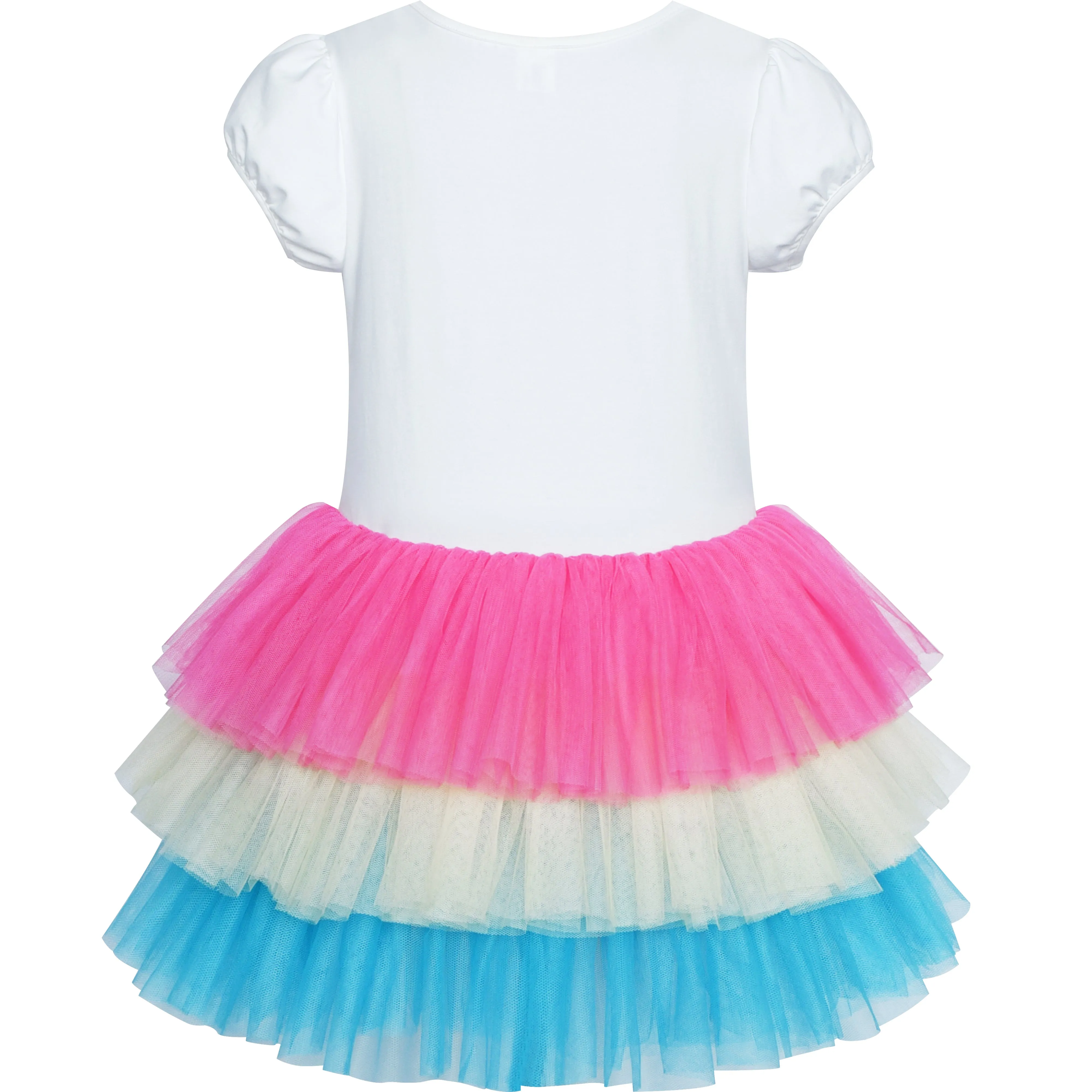 Girls Dress Unicorn Embroidered Rainbow Holiday Party Halloween Size 3-7 Years