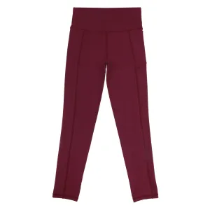 Girls Maroon Long Leggings
