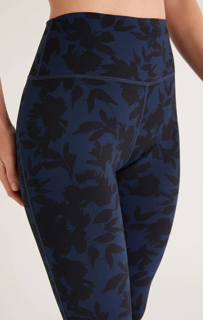 Go for it floral 7/8 leggings in midnight blue