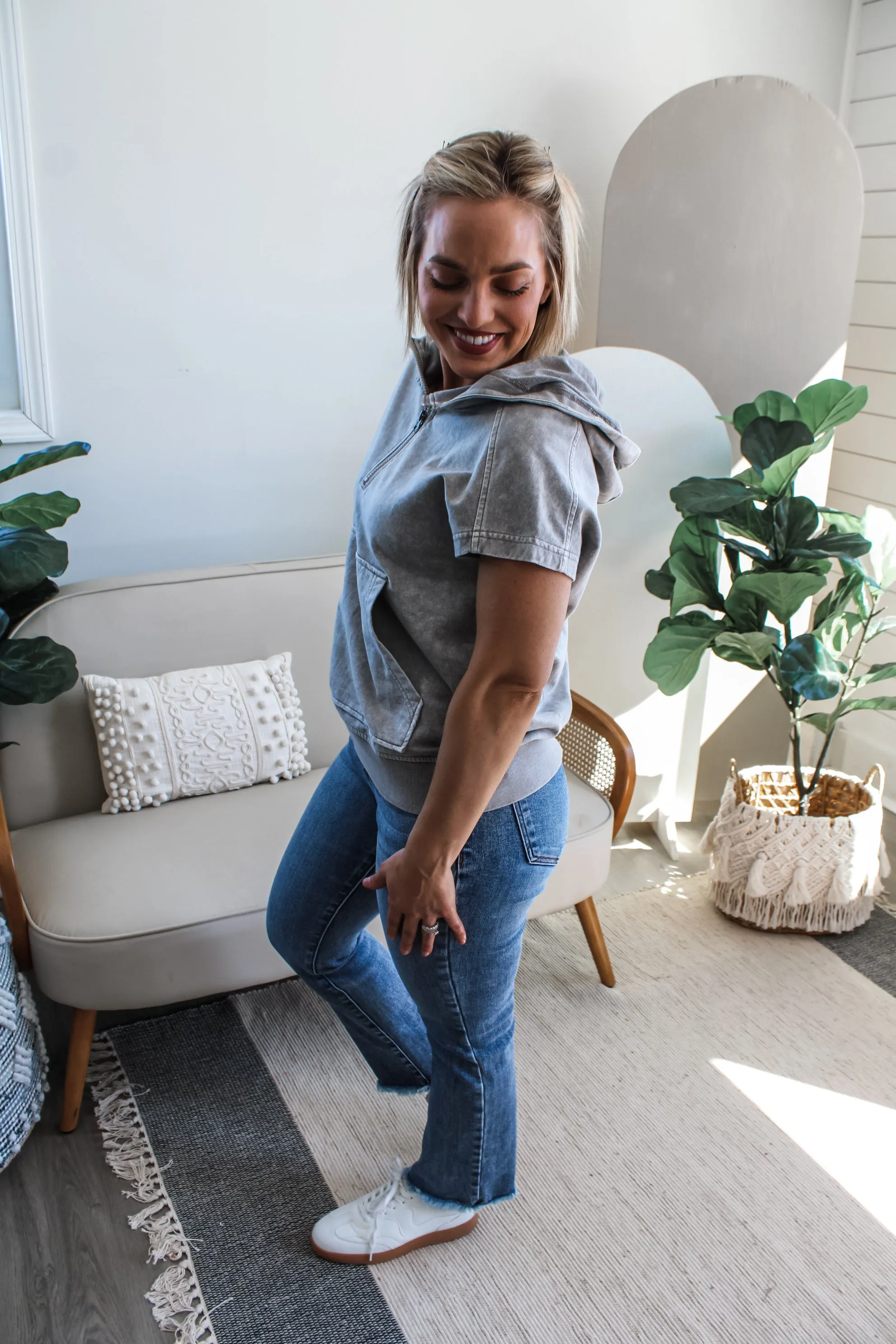Good Days Ahead Half Zip • Mineral Grey