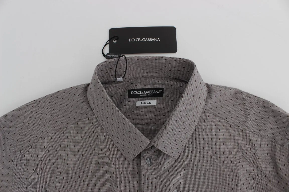 Gray Fantasy Cotton Slim GOLD Shirt