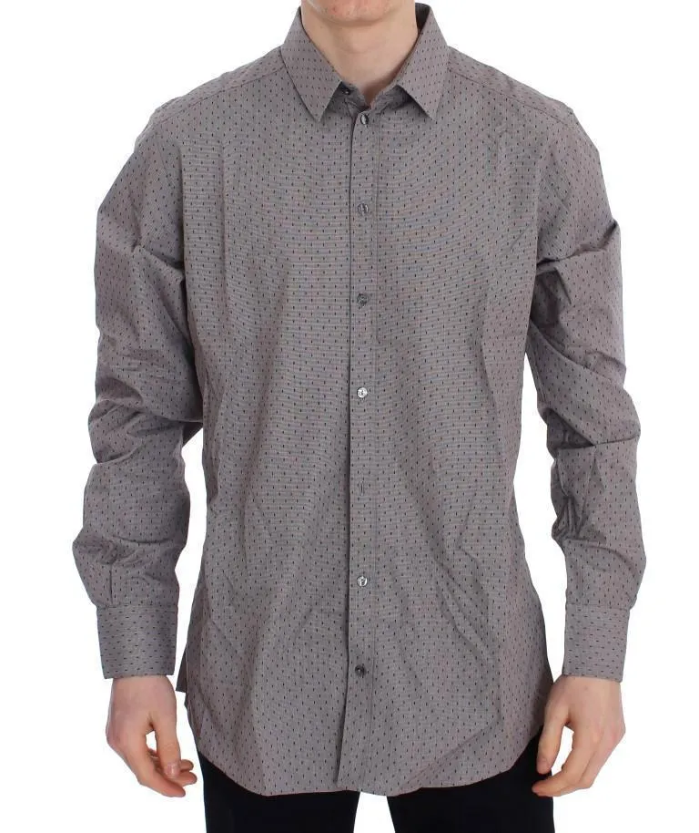 Gray Fantasy Cotton Slim GOLD Shirt
