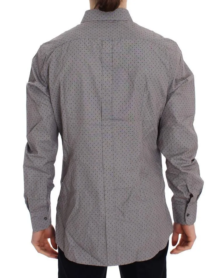 Gray Fantasy Cotton Slim GOLD Shirt