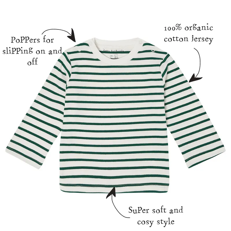 Green Breton Stripe Top