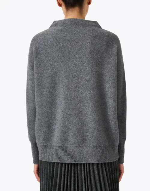 Grey Boiled Cashmere Sweater