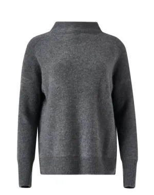 Grey Boiled Cashmere Sweater