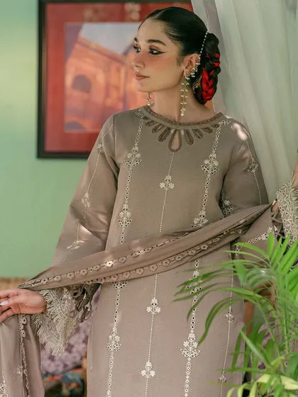 Grey Embroidered Pakistani Sharara Kameez Party Wear Salwar Suit