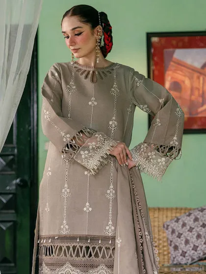 Grey Embroidered Pakistani Sharara Kameez Party Wear Salwar Suit