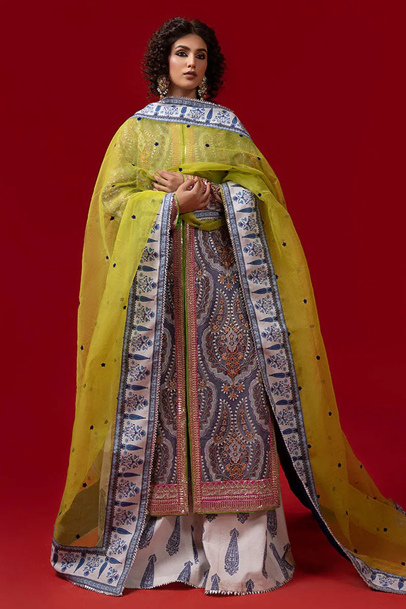 Grey White Gharara Kameez for Pakistani Wedding Dresses