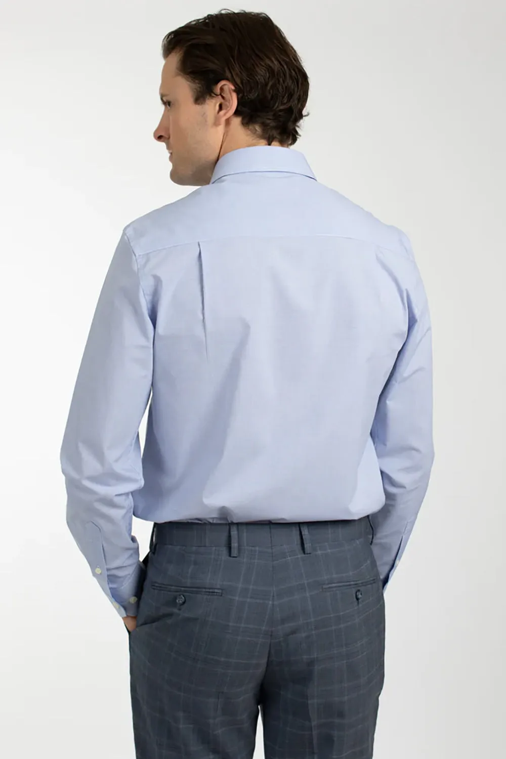 HARDY AMIES MINI CHECK SLIM FIT L/S DRESS SHIRT HA409SF