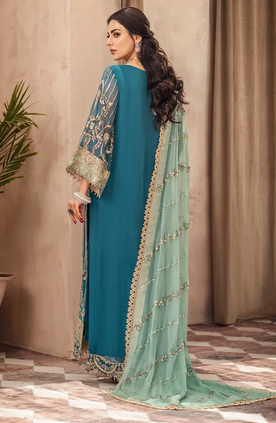 Heavily Embellished Pakistani Kameez Wedding Dress in Zinc Color