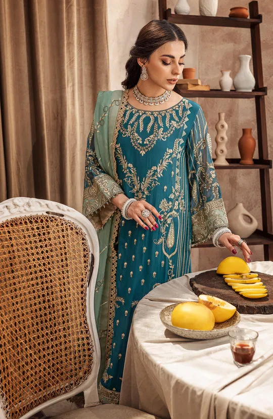 Heavily Embellished Pakistani Kameez Wedding Dress in Zinc Color