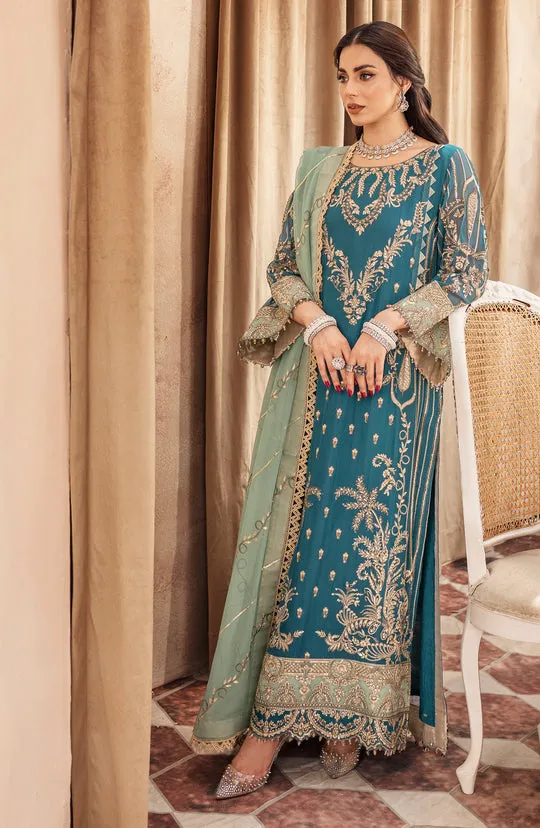 Heavily Embellished Pakistani Kameez Wedding Dress in Zinc Color