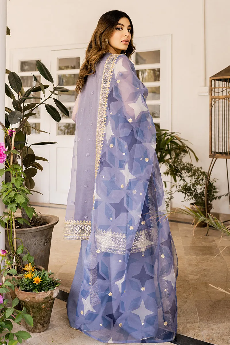 Heavily Embroidered Purple Pakistani Kameez Sharara Party Wear