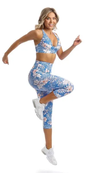 Hibiscus Kiss Capri Leggings