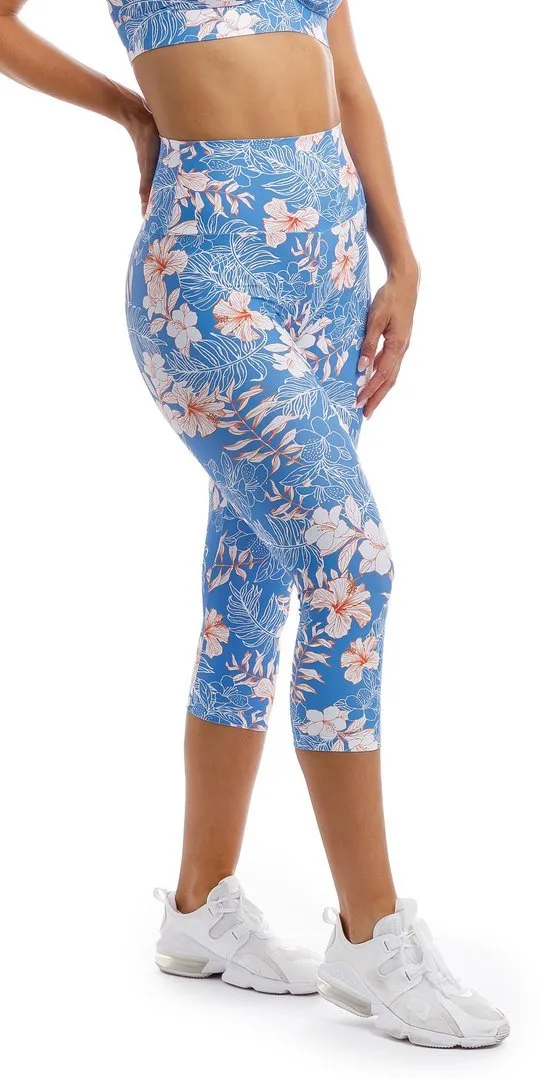 Hibiscus Kiss Capri Leggings
