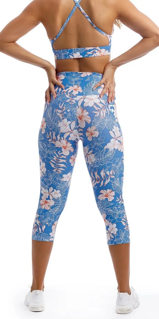 Hibiscus Kiss Capri Leggings