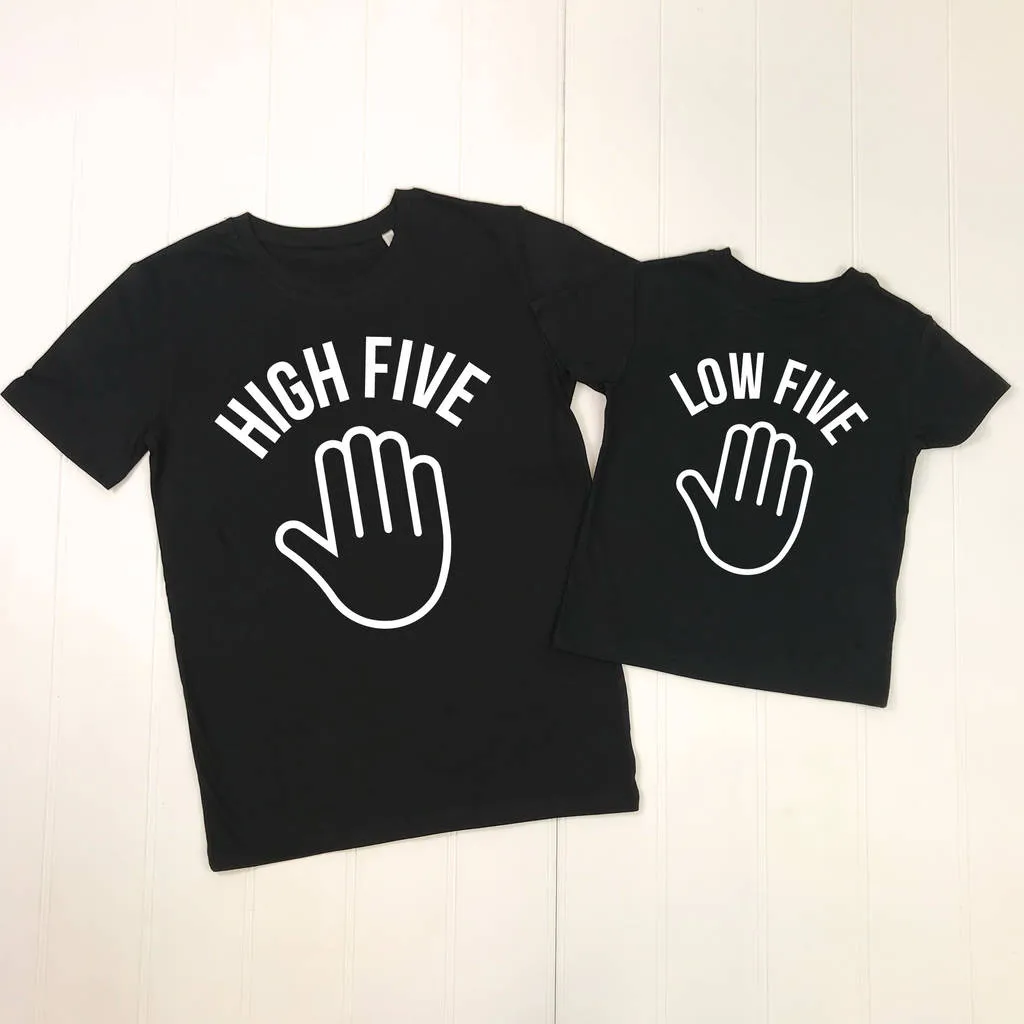 High Five Low Five Father And Son T Shirt Set