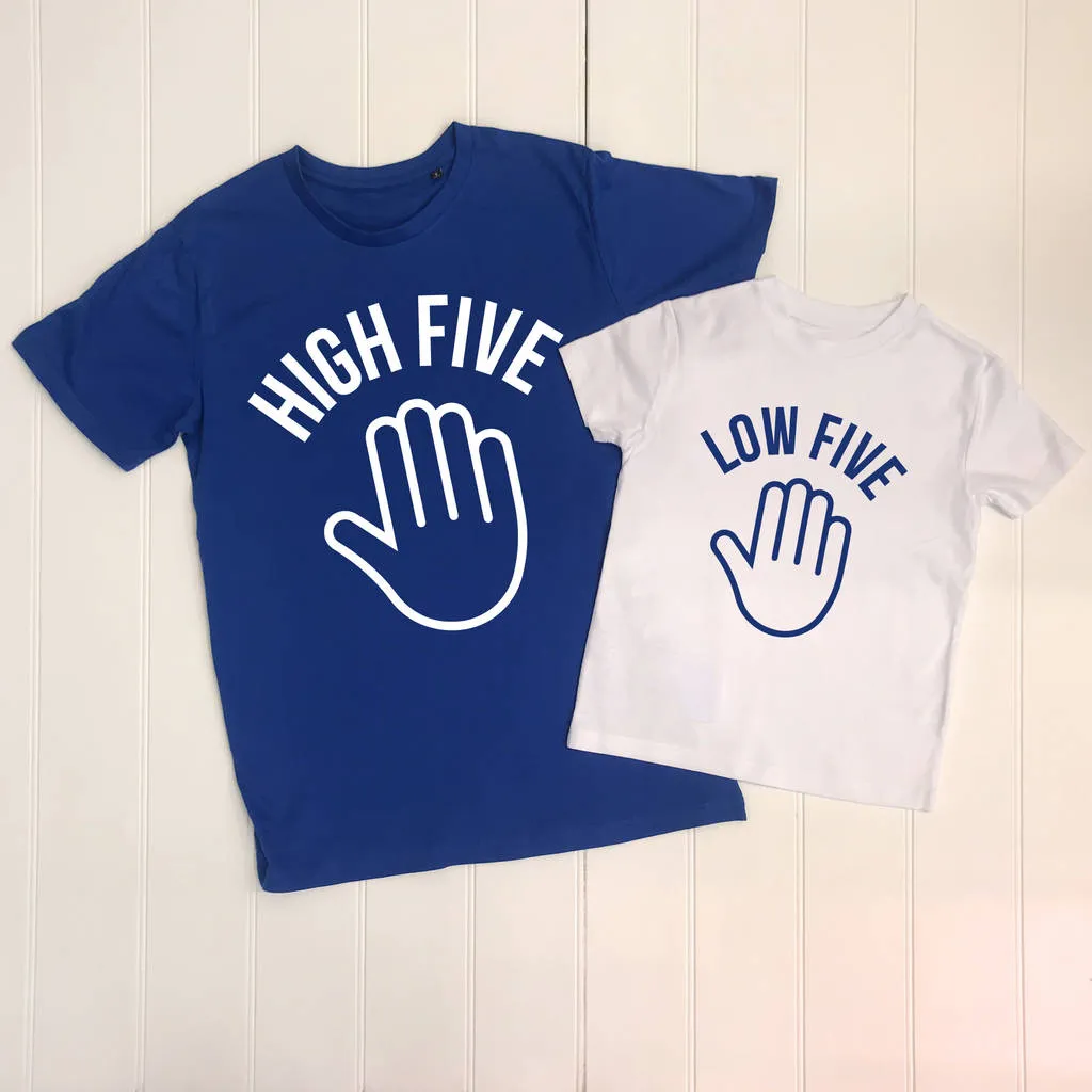 High Five Low Five Father And Son T Shirt Set