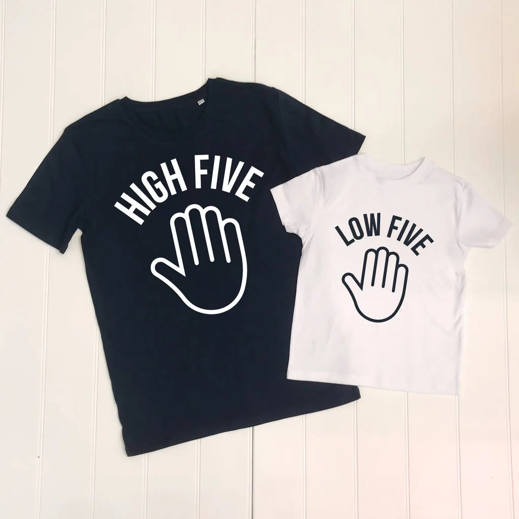 High Five Low Five Father And Son T Shirt Set