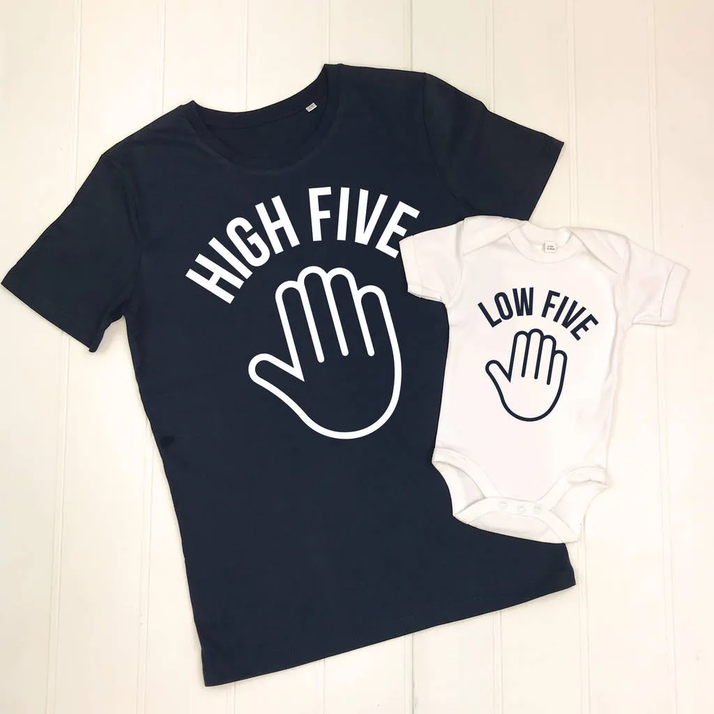 High Five Low Five Father And Son T Shirt Set
